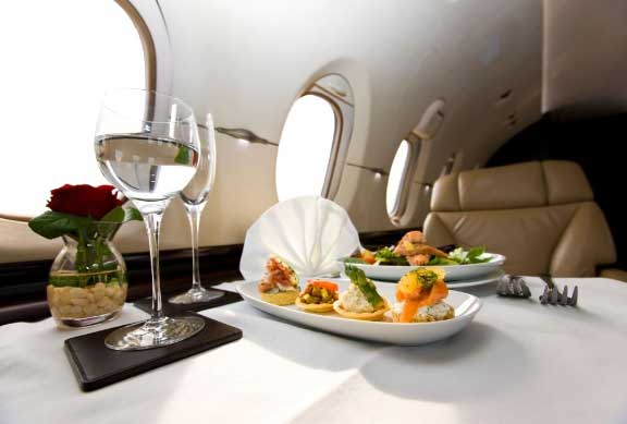 in-flight food meals private business jets Sky Culinaire Egypt